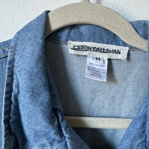 Caron Callahan Crawford Blue Denim Jumpsuit | size M - Picture 6 of 7